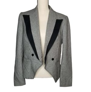 Vintage Jacques Houndstooth Wool Blazer Size 12